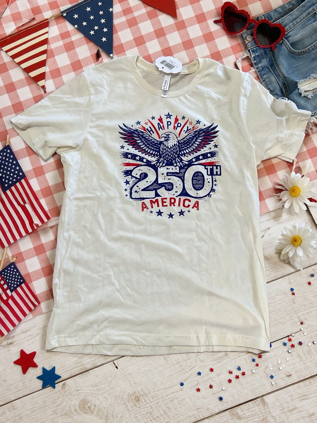 Mason Jar Label 250th Birthday -Slim/Natural