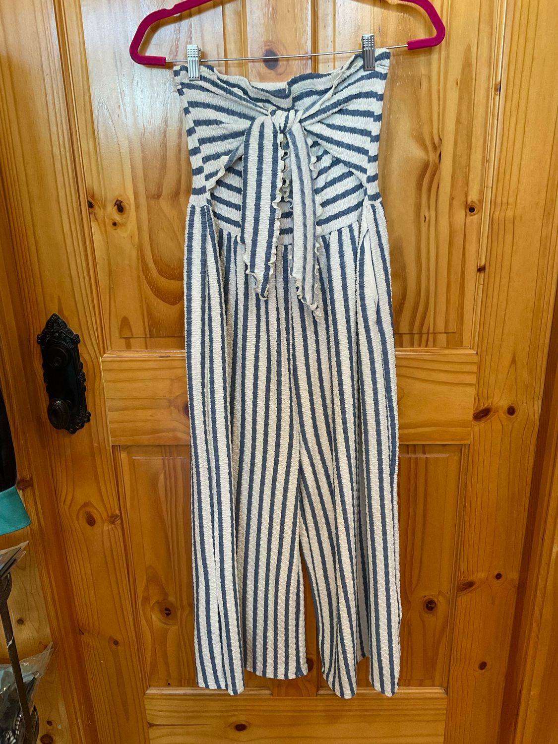 KLd. KD52834 TieFront Jumpsuit-Blue