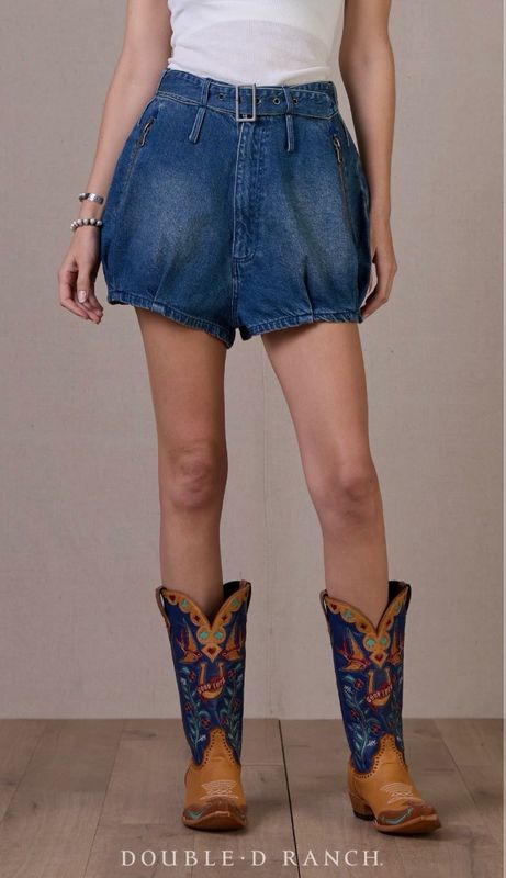 Double D P659 Spur Line Short-Denim