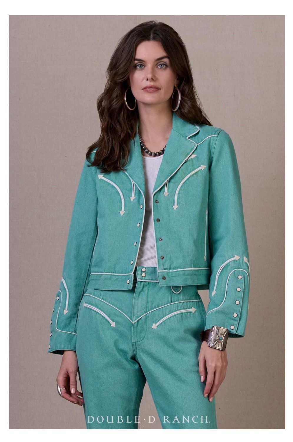 Double D C3512 Barbed Wire Baby Jacket-Beryl