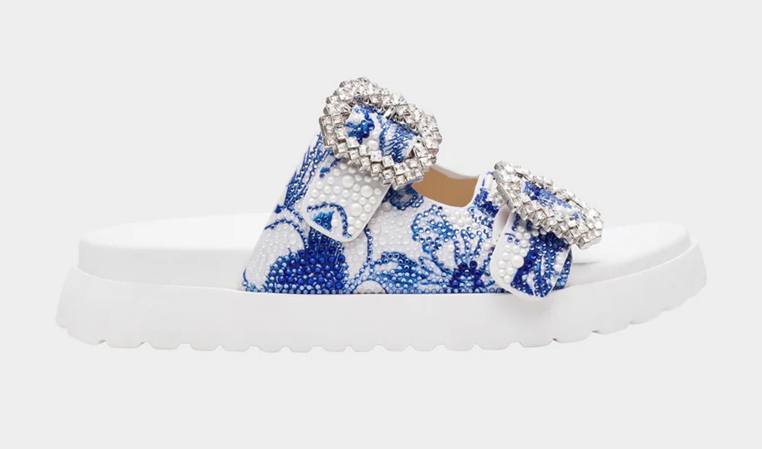 Betsey Johnson SB-Matie White/Blue Sandal