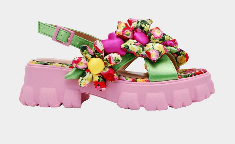 Betsey Johnson JERO01S5 Jeromy Green Floral Sandal