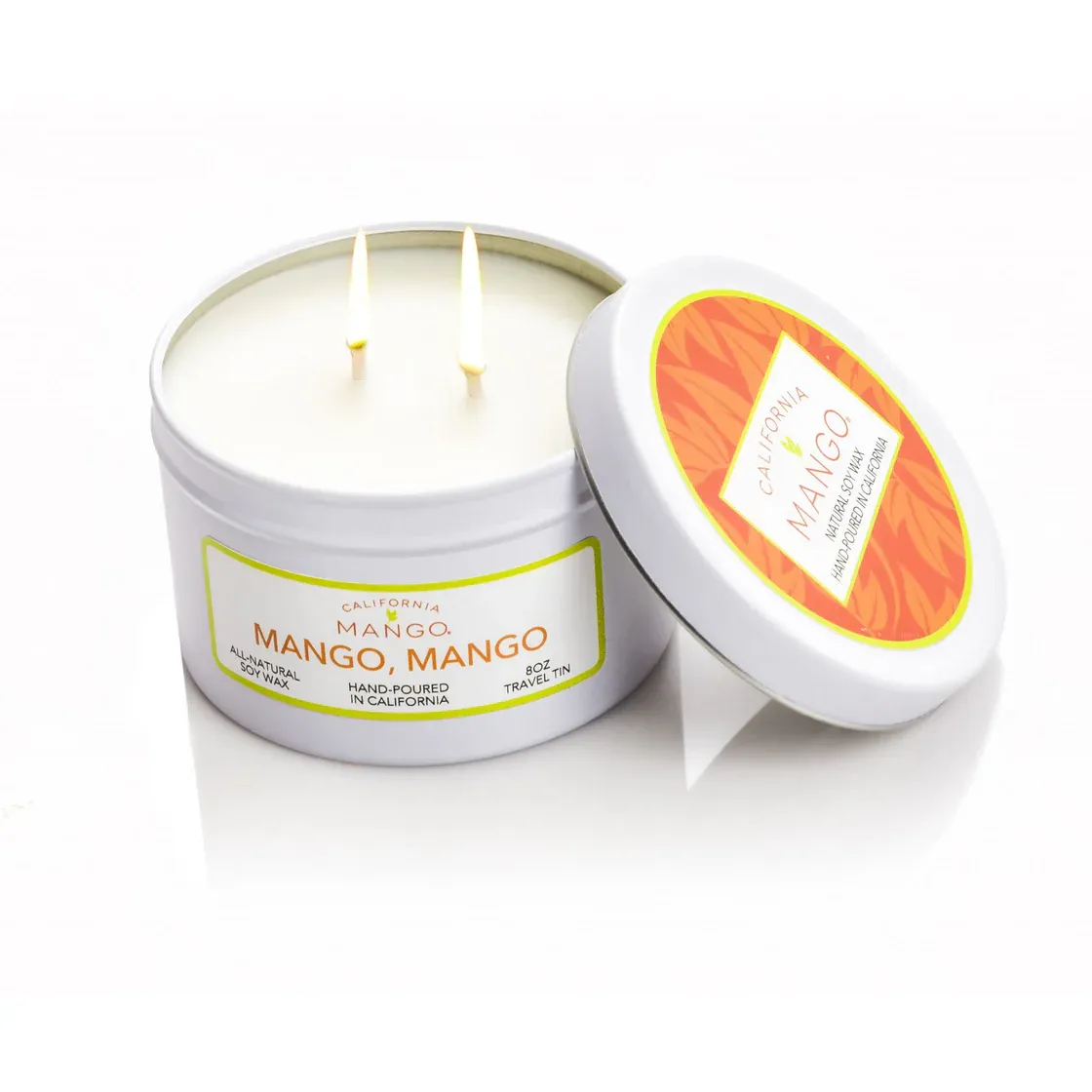 California Mango Soy Candle in a Tin-8 OZ.