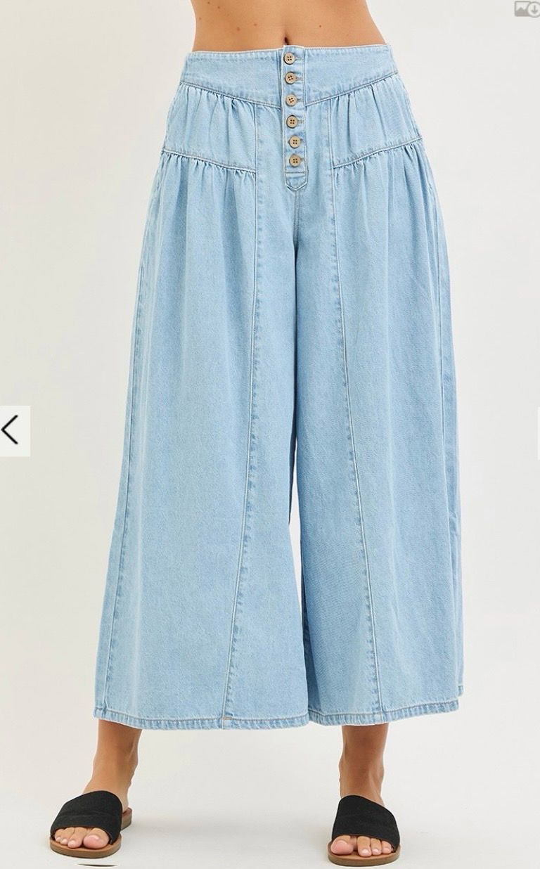 Risen PWC21583 Elastic Waist Slouchy Culotte