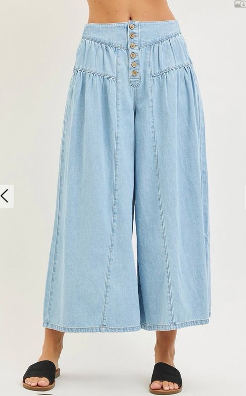 Risen PWC21583 Elastic Waist Slouchy Culotte