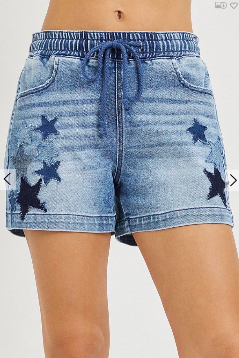 Risen RDS6451 Star Patch Shorts