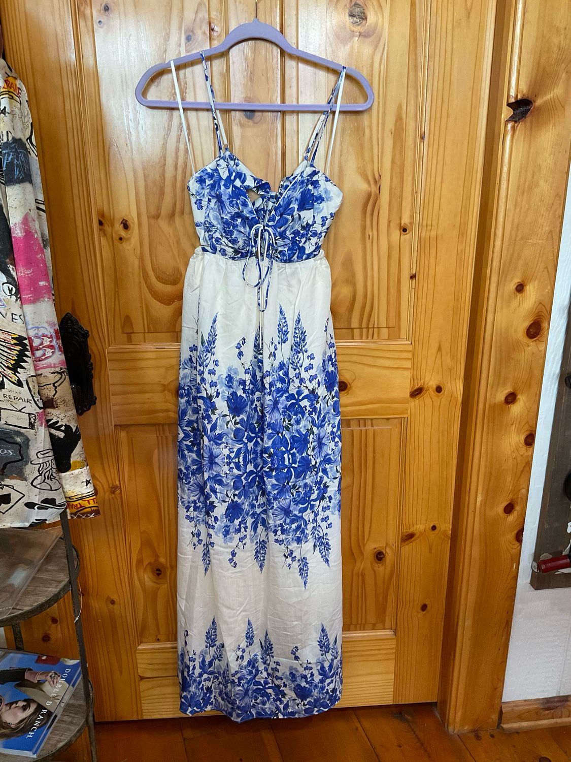 KLd 52906 Maxi Dress-Blue Print