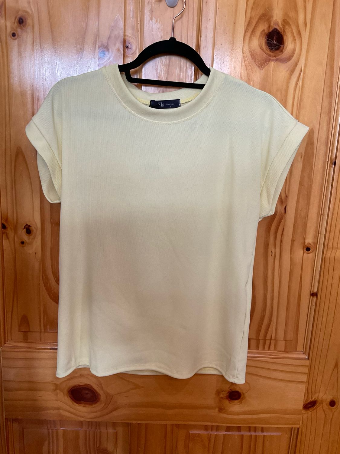 KLd. 45504 Boxcut Tee Banded Cuff-Yellow