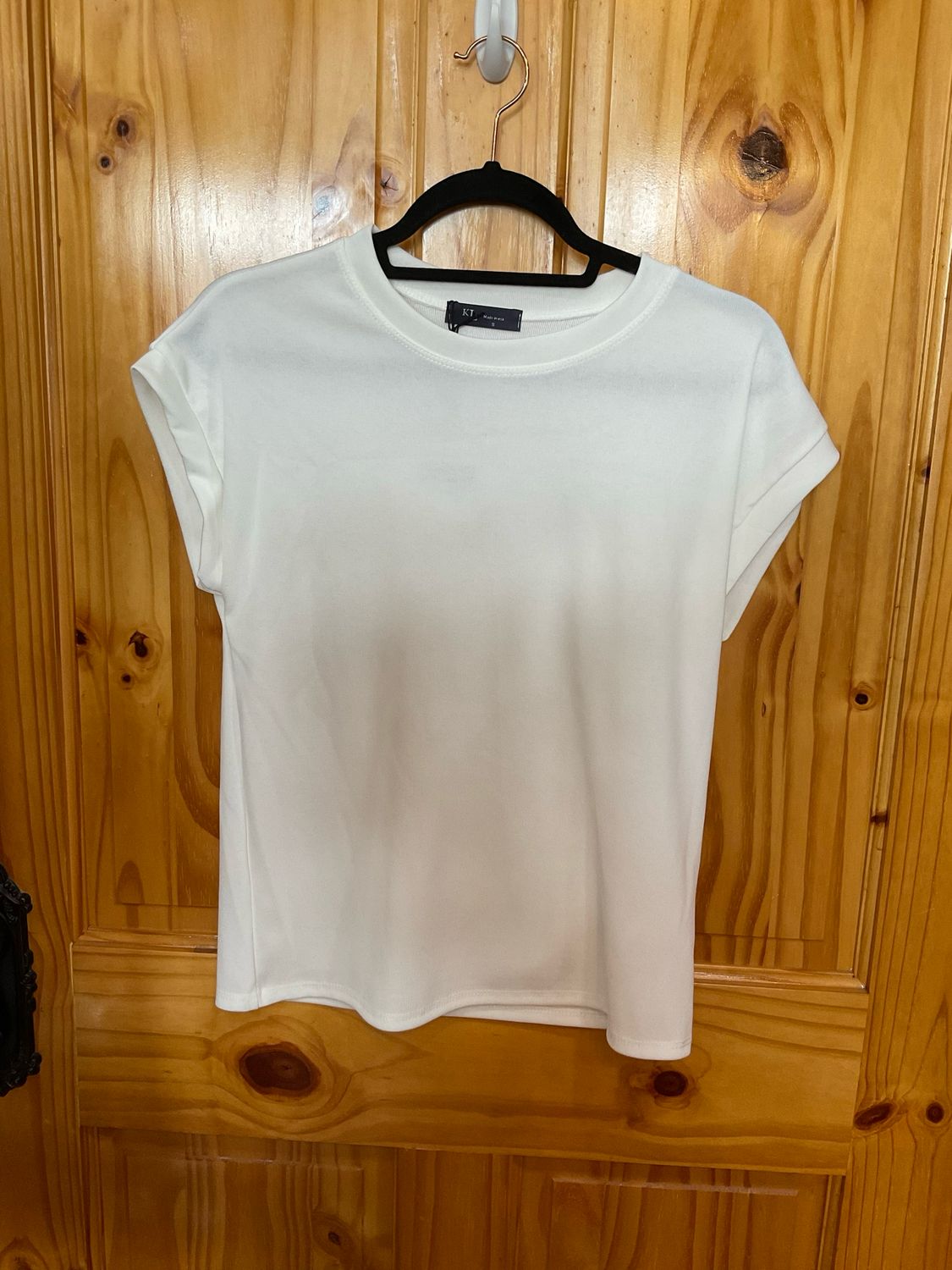 KLd. 45504 Boxcut Tee Banded Cuff-White