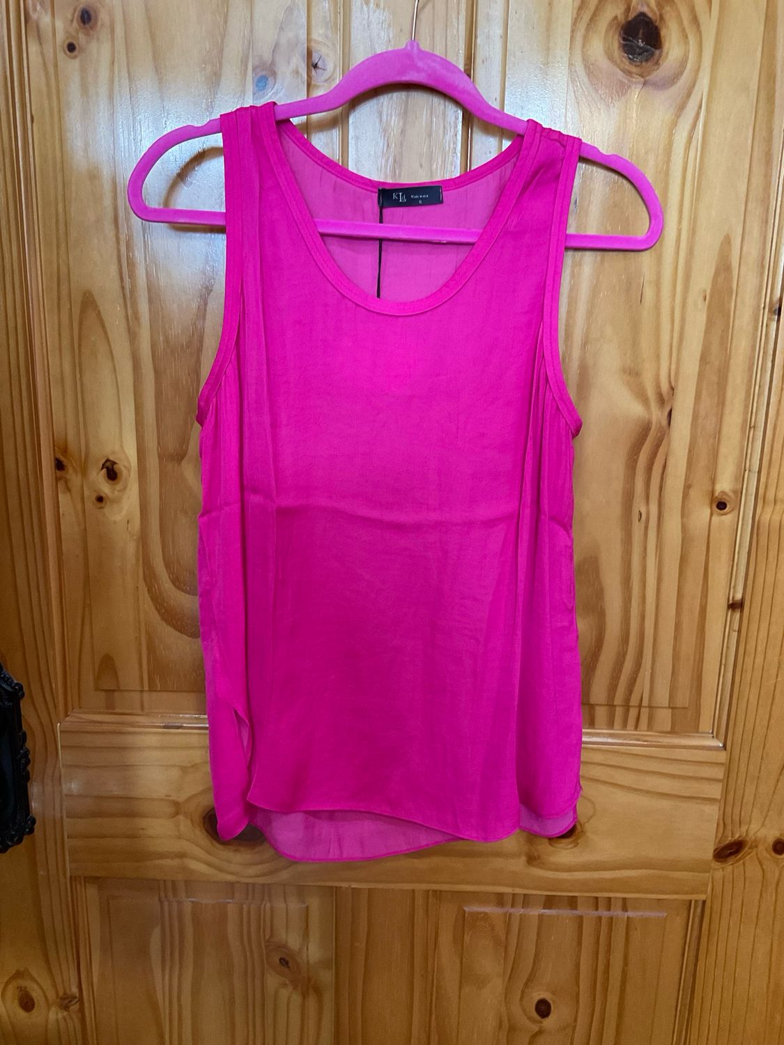 KLd. 45509 Sateen Tank-Fuchsia