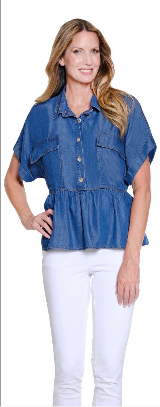 Multiples M26102TM Dolman Peplum Top