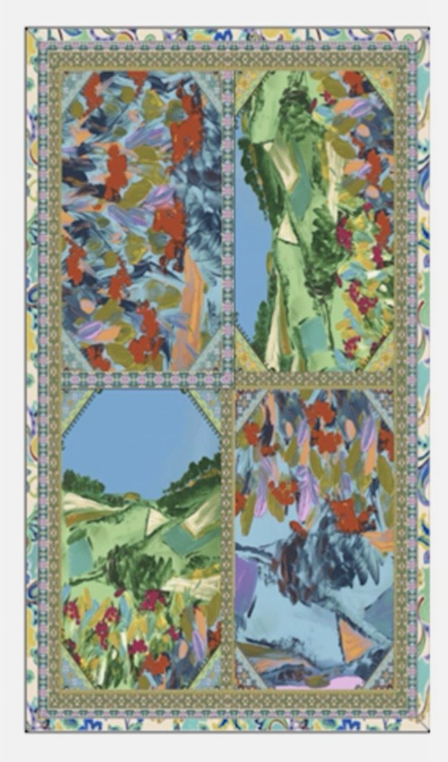 Johnny Was H12926-3 Travel Blanket Torenia