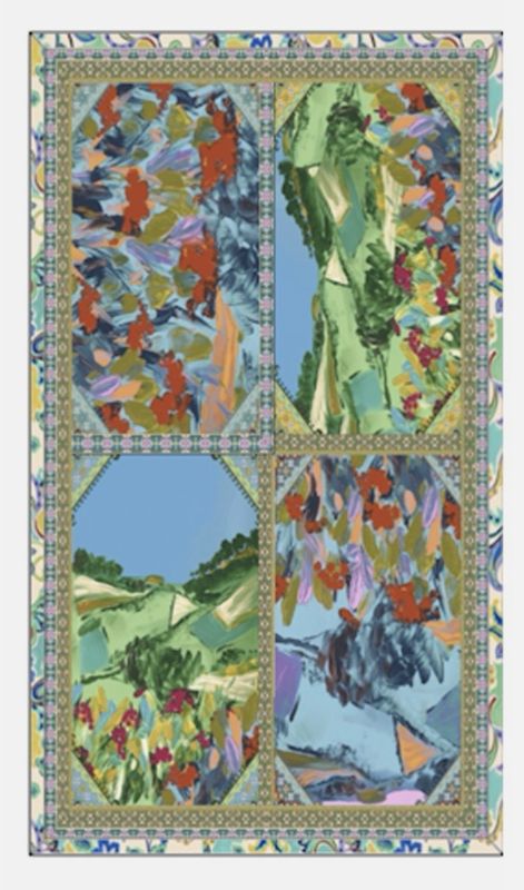 Johnny Was H12926-3 Travel Blanket Torenia