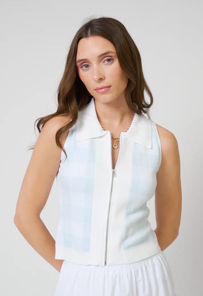 Central Park West CS26-10605S Laurel Zip Up Polo