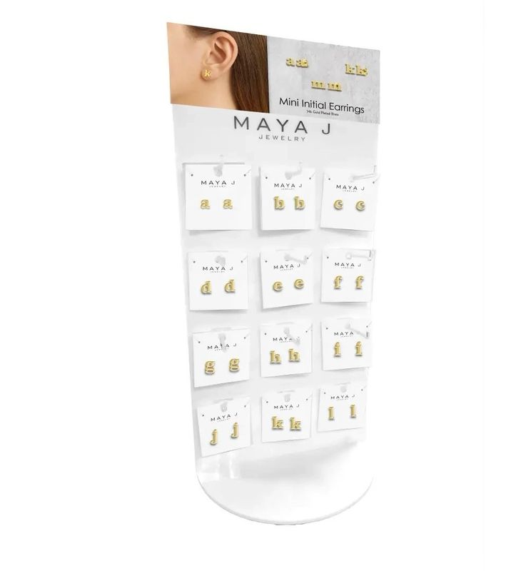 Maya J Lower Case Mini Initial StudEarrings-Yellow