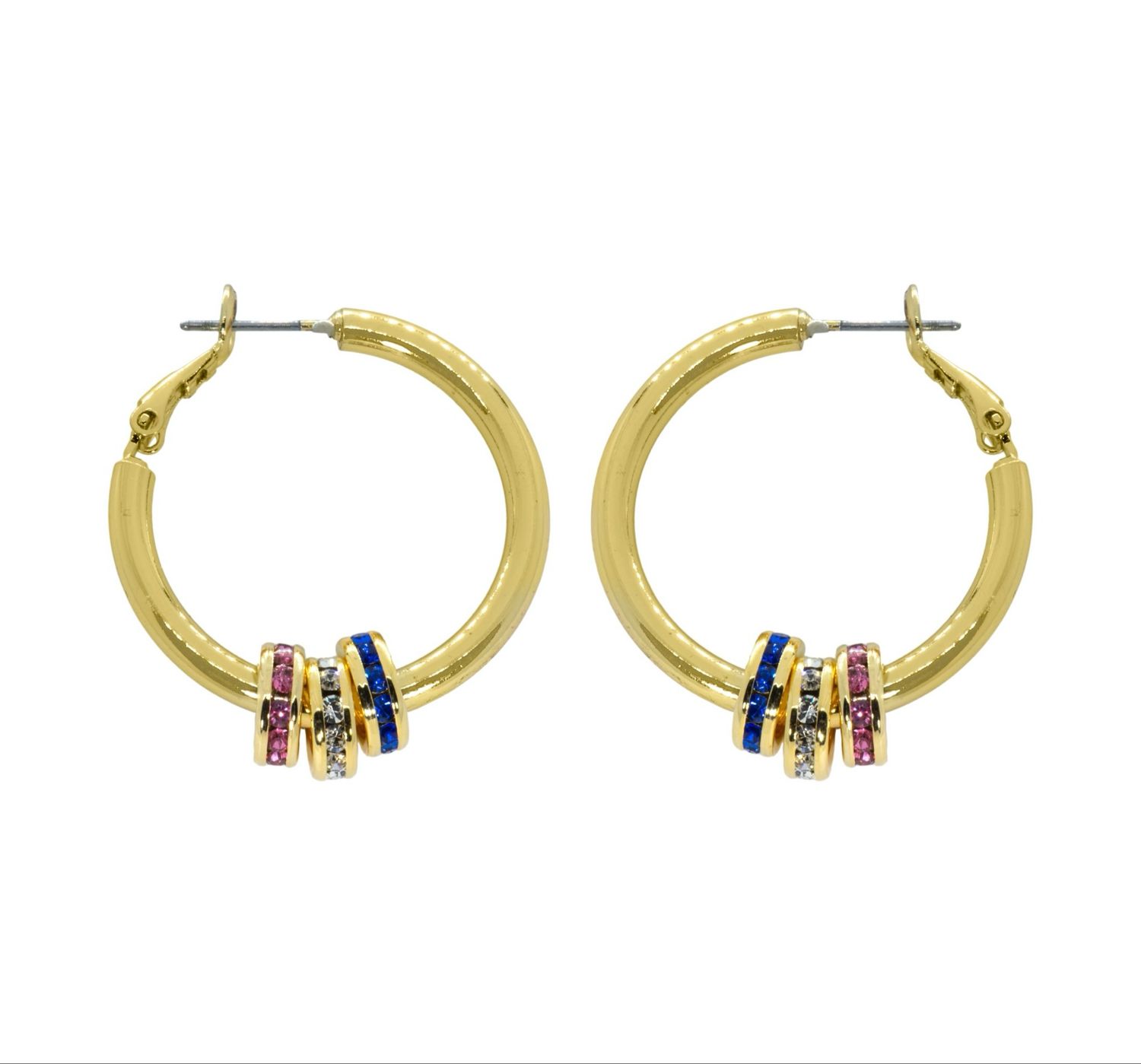 Maya J Mini Charm Small Hoop Earrings