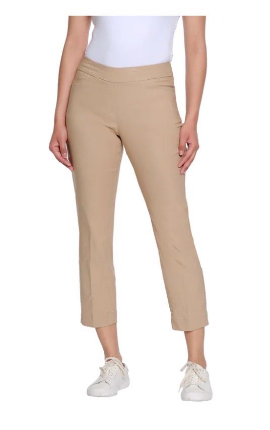 Slimsation M12713PM Pull-on Crop Real pocket-Khaki