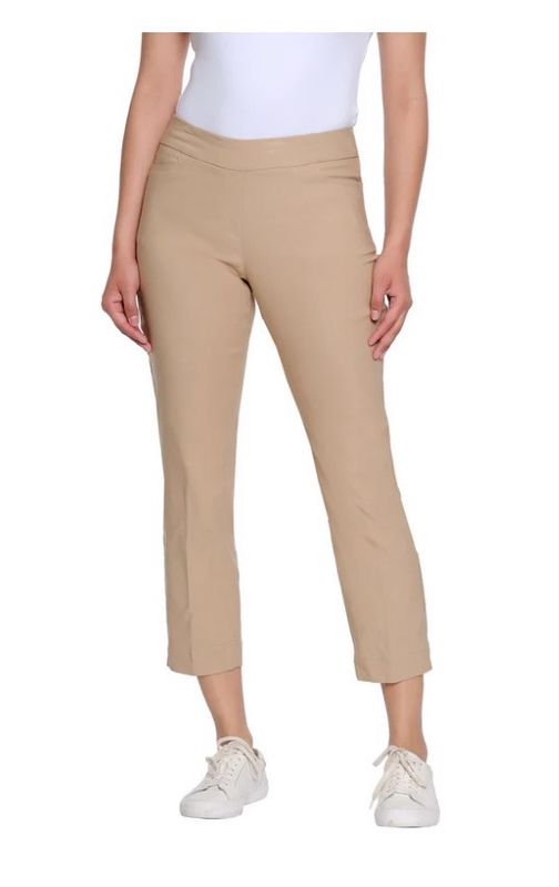 Slimsation M12713PM Pull-on Crop Real pocket-Khaki