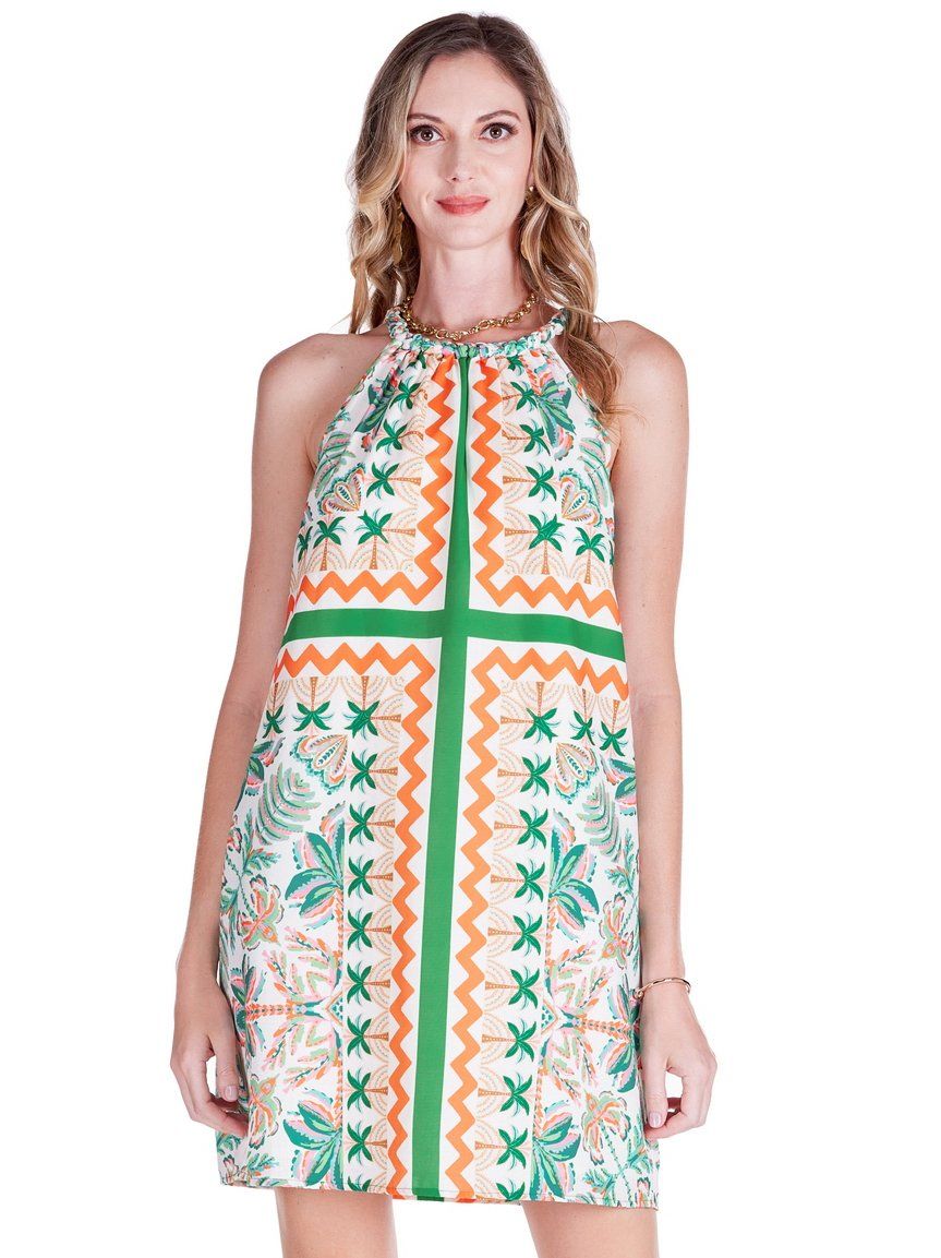Jade 77D8035 Braided Neck Halter Dress-PalmFiesta