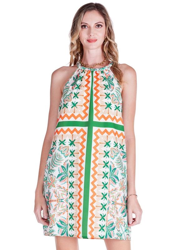 Jade 77D8035 Braided Neck Halter Dress-PalmFiesta