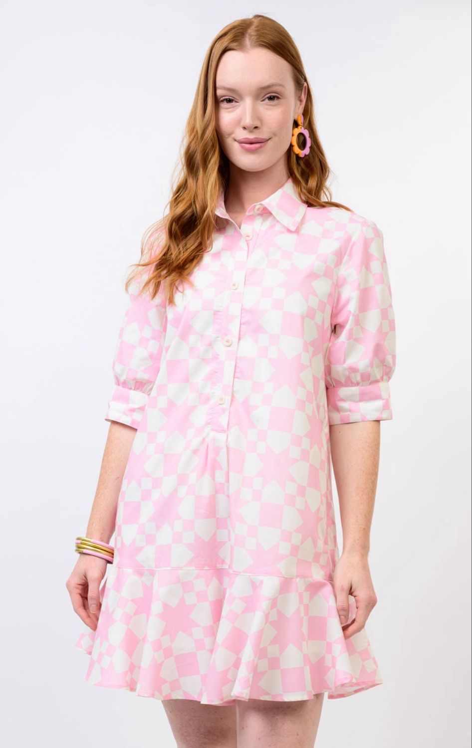 Uncle Frank 75730 Quilting Bee Dress-Pink