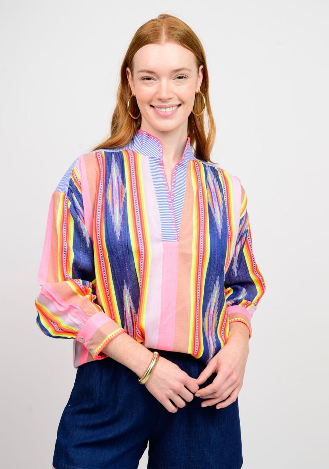 Ivy Jane 650454 Ikat Stripe Popover