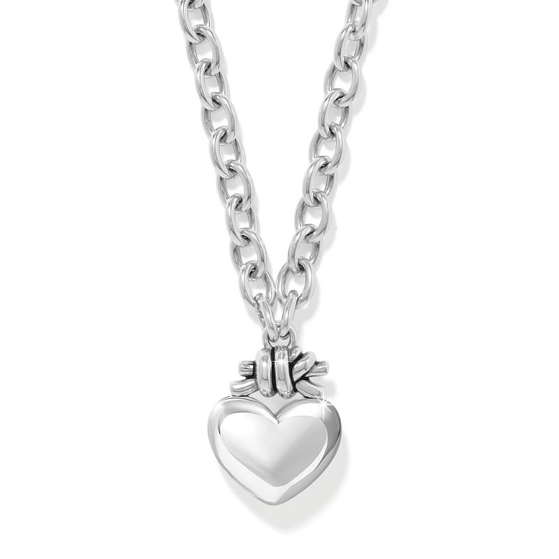 Brighton JM0207 Interlok Love Knot Large Heart Necklace