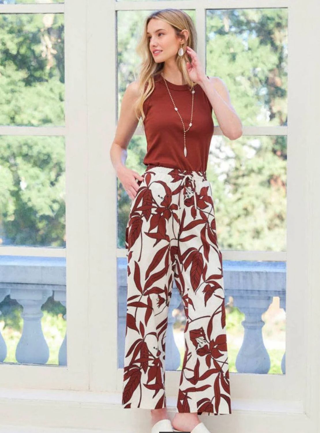 Karen Kane 2L54301 Drawstring Ankle Pants