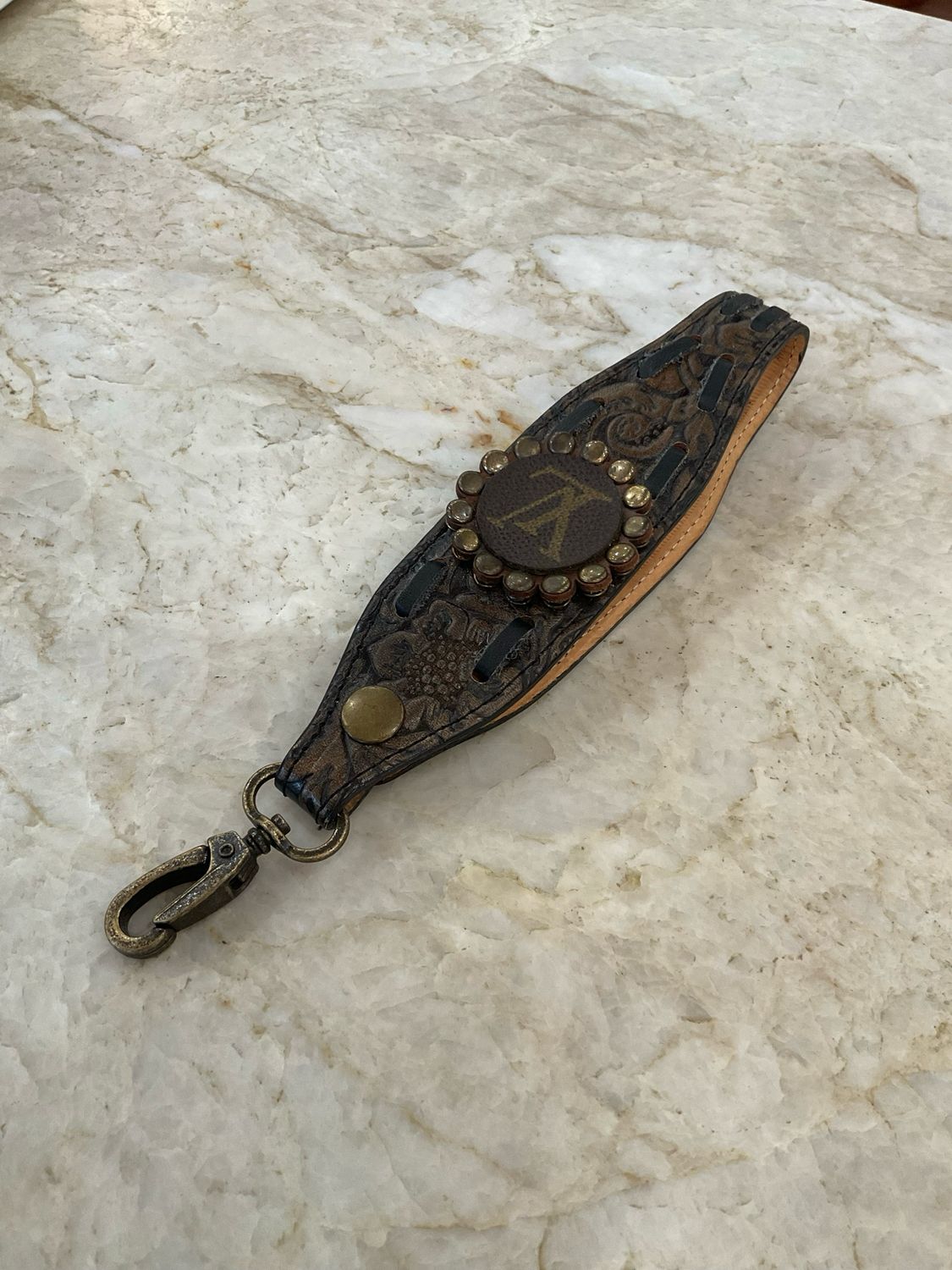 Keep it Gypsy Tooled Wristlet Key Chain