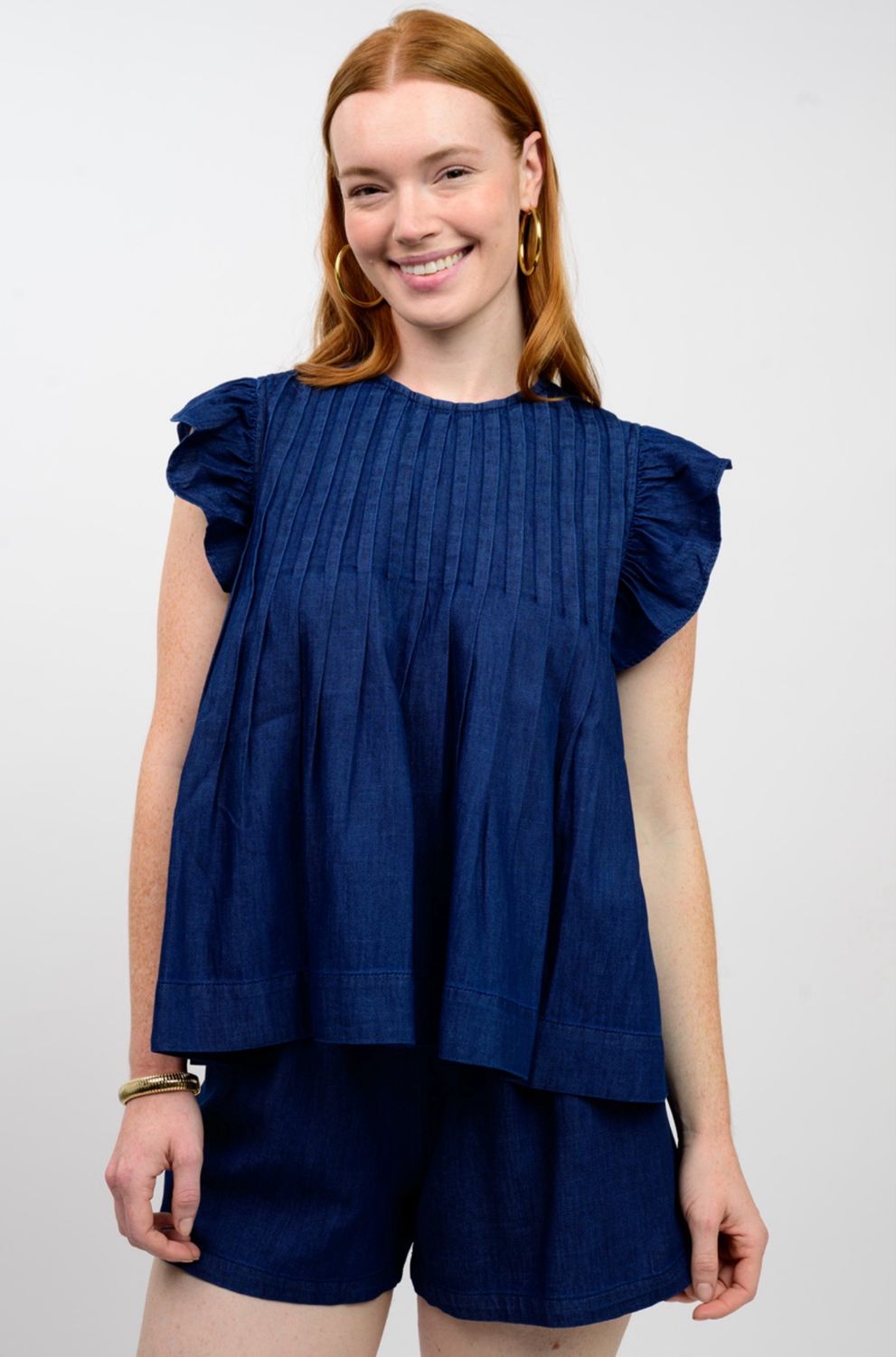 Ivy Jane 650466 Tucked Denim Top