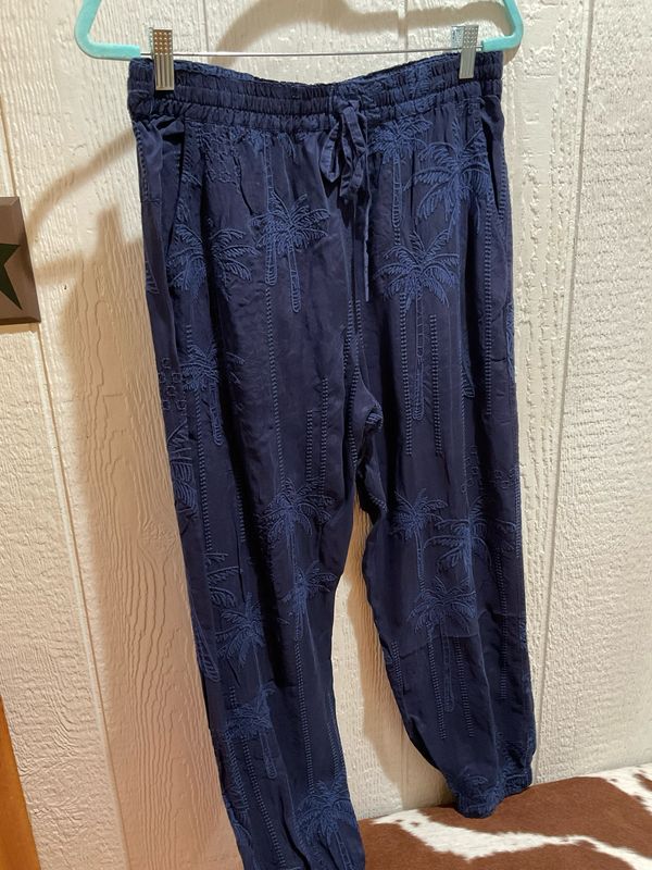 Johnny Was Esther Tonal Jogger Palm Tree-BlueNight