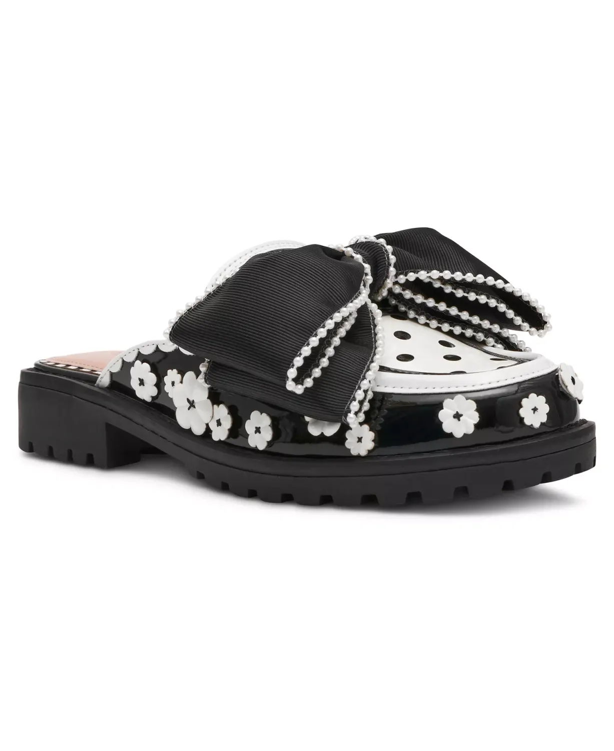 Betsey Johnson Gladdys Black/White Mules