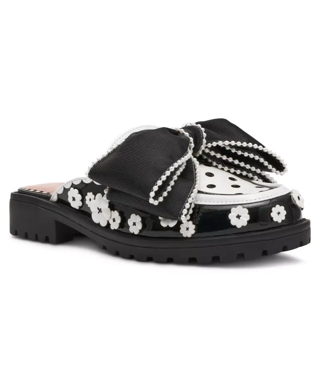 Betsey Johnson Gladdys Black/White Mules