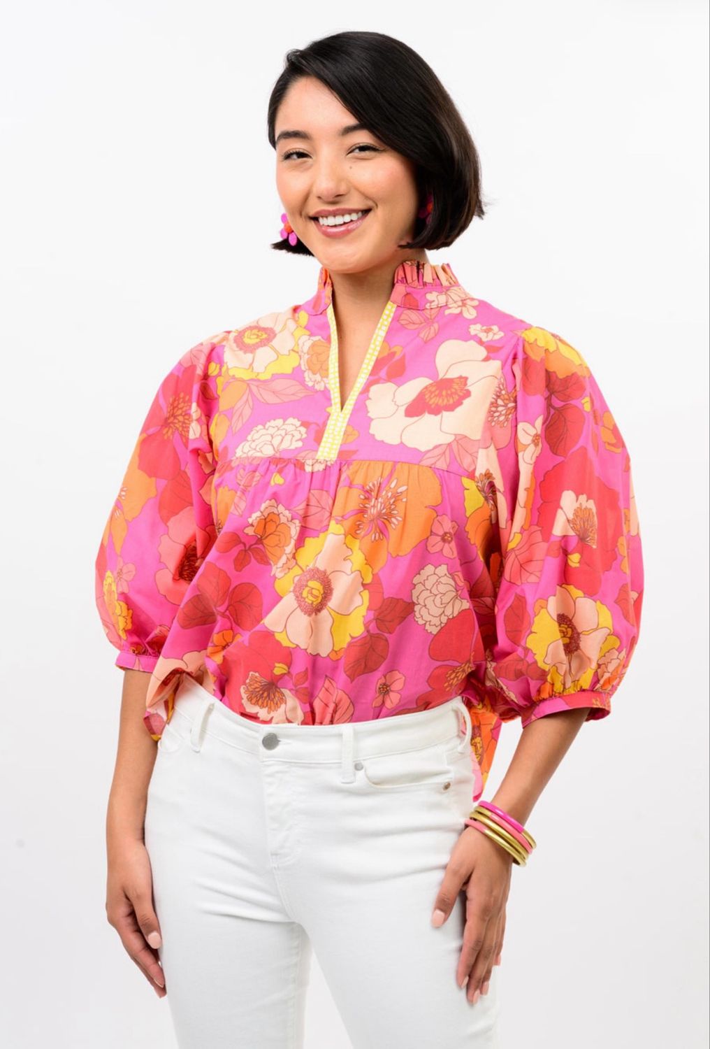 Ivy Jane 650469 Full Bloom Top-HotPink