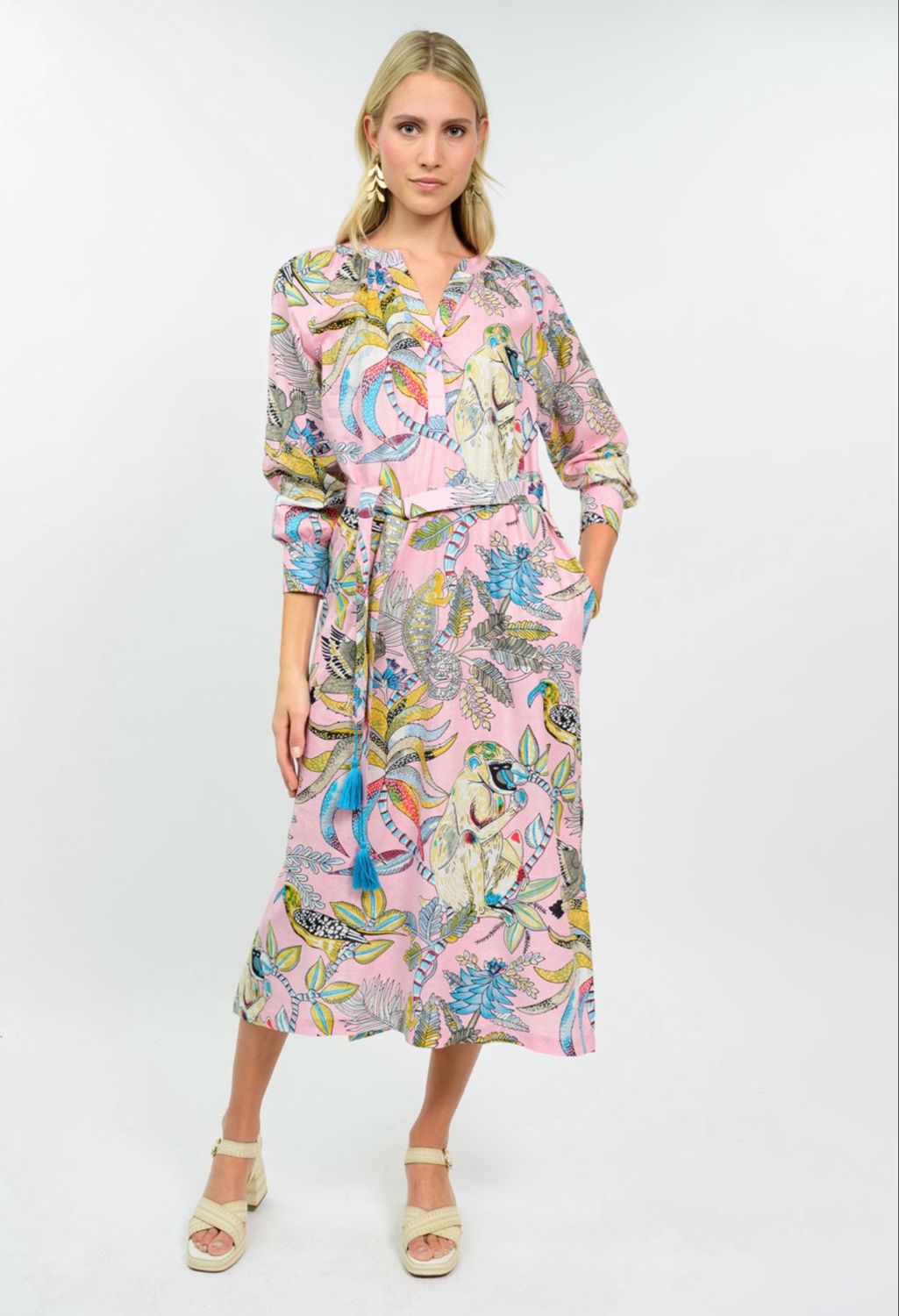 Uncle Frank 75745 Jungle Dress-Pink