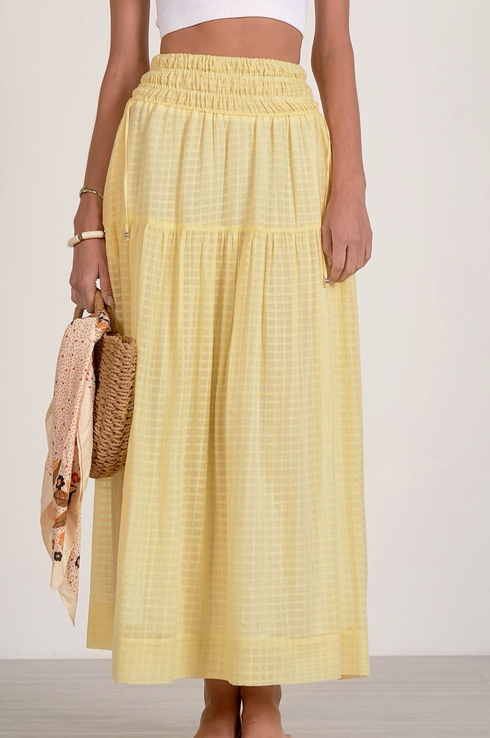 Elan WG4154 Smock Skirt-Yellow