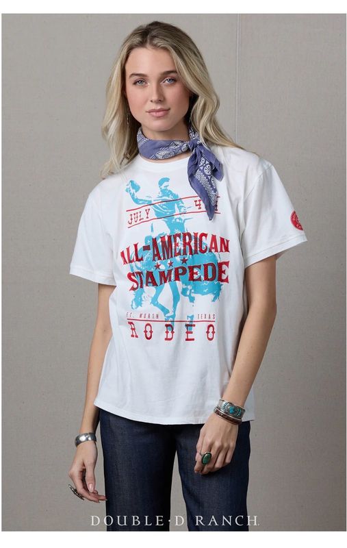 Double D T4221 All-American Stampede Tee-Cottonwoo