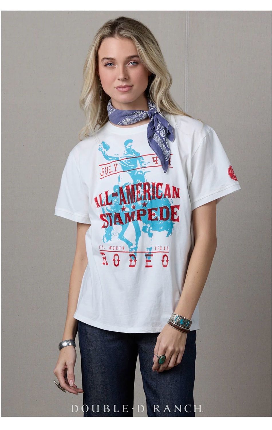 Double D T4221 All-American Stampede Tee-Cottonwoo