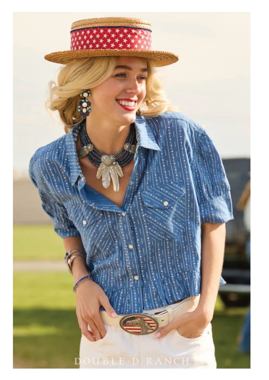 Double D T4207  Bunting Blues Top