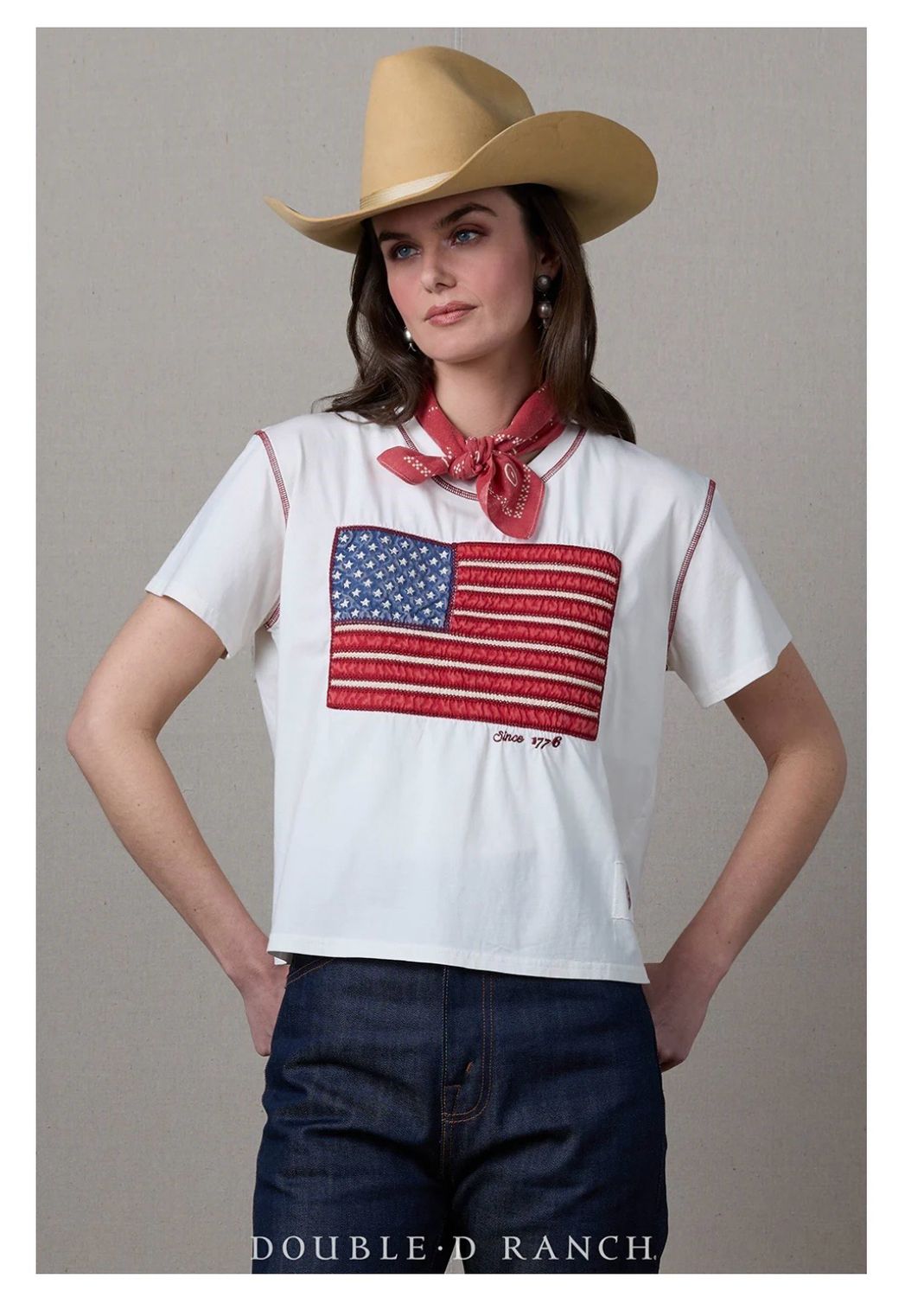 Double D T4214 Voices of Liberty Top-Cottonwood