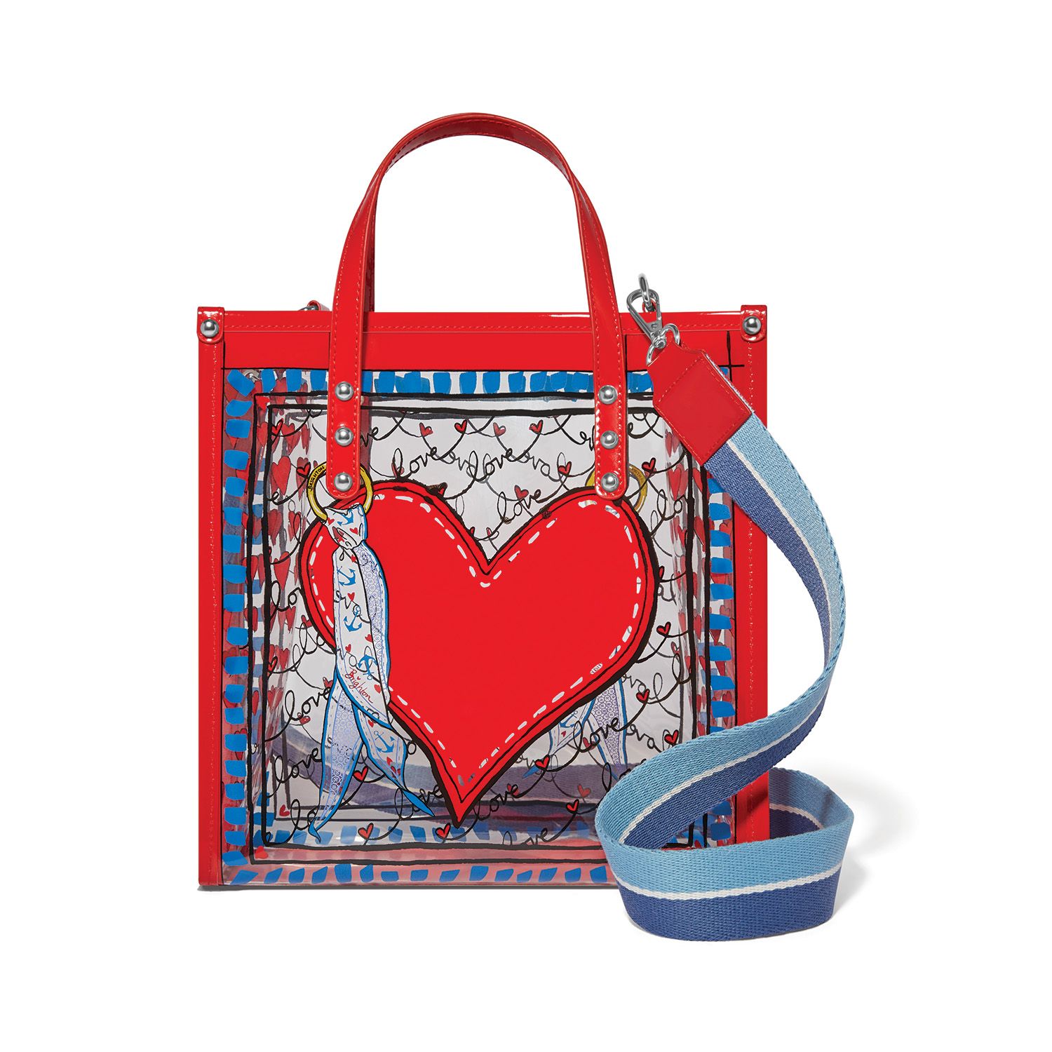 Brighton D30347 Striped Love Clear Tote-Promotion