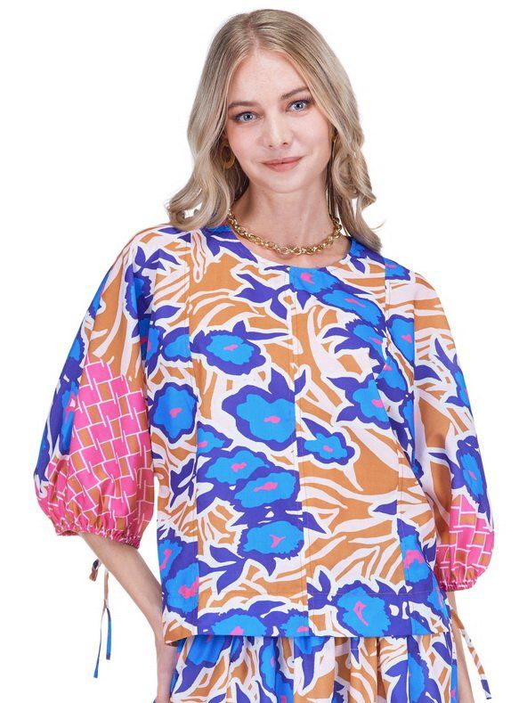 Joy Joy 78E4895 Gored Top-Savannah Bloom