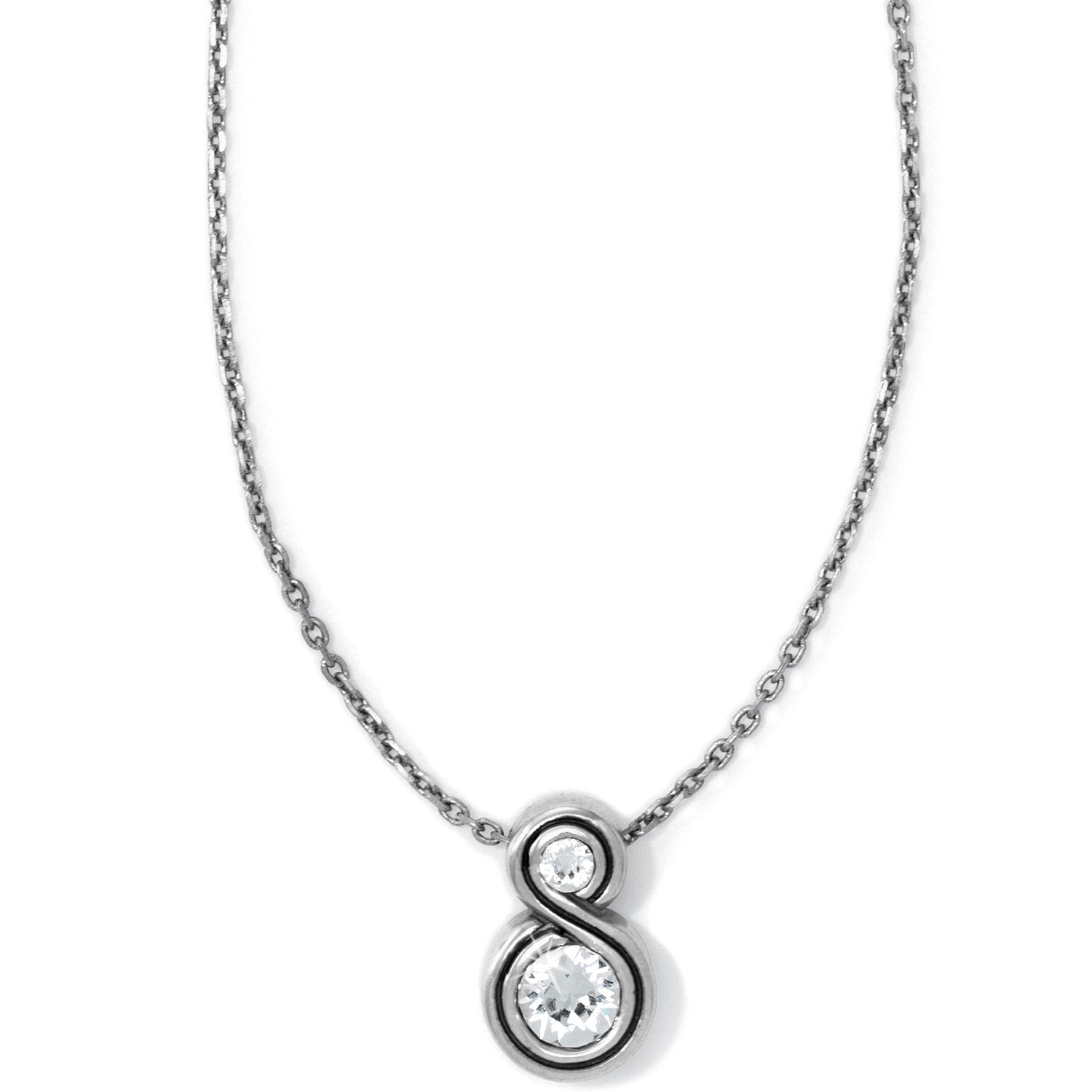 Brighton JL6521 Infinity Sparkle Petite Necklace-Silver