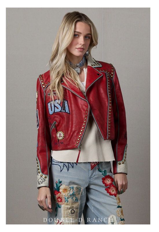 Double D C3514 Lady Liberty Biker Jacket-HotRod