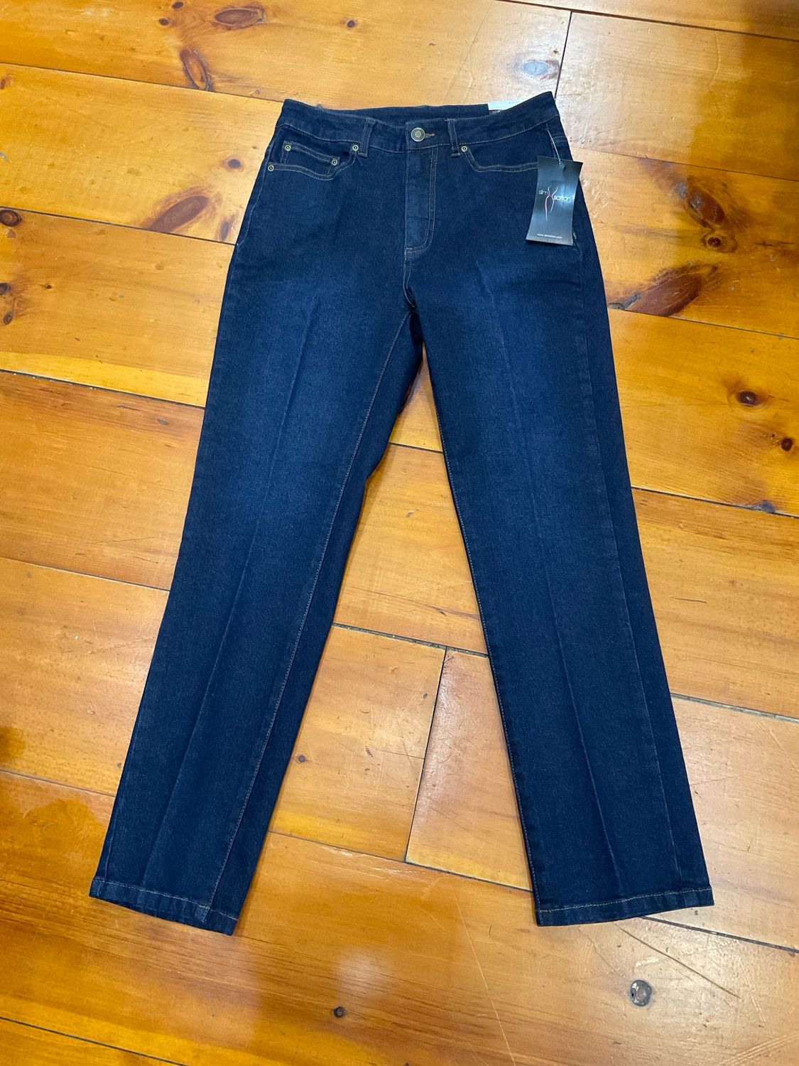 Slimsation M36717PM Bootcut Ankle Jean-MidIndigo