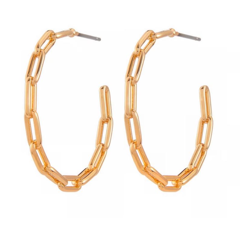Charlie Paige Chain Hoop Earrings