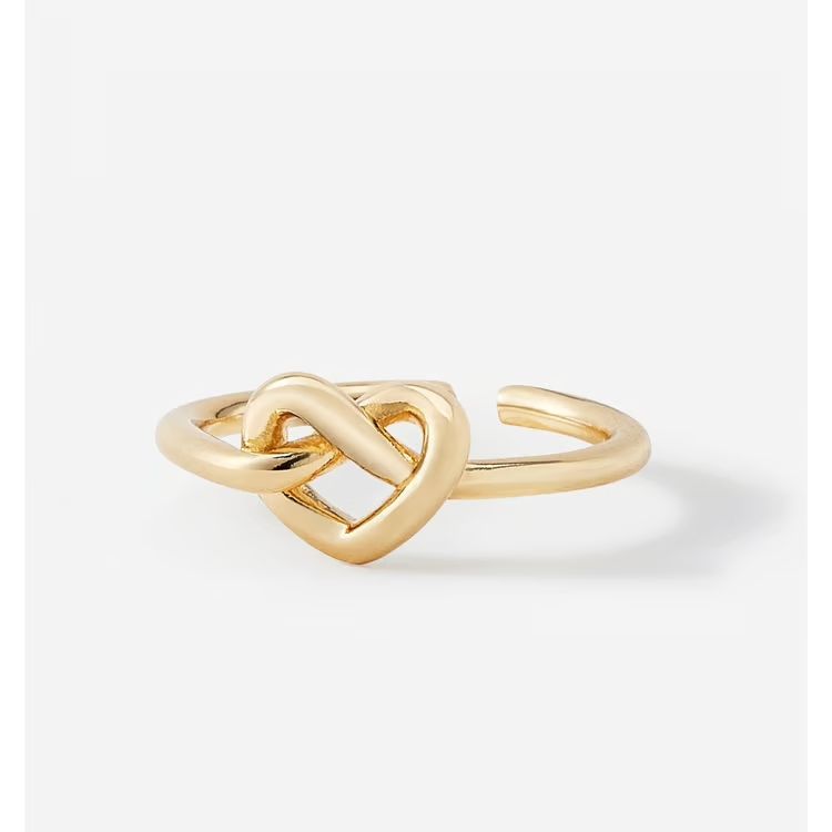 Charlie Paige Twisted Heart Gold Ring