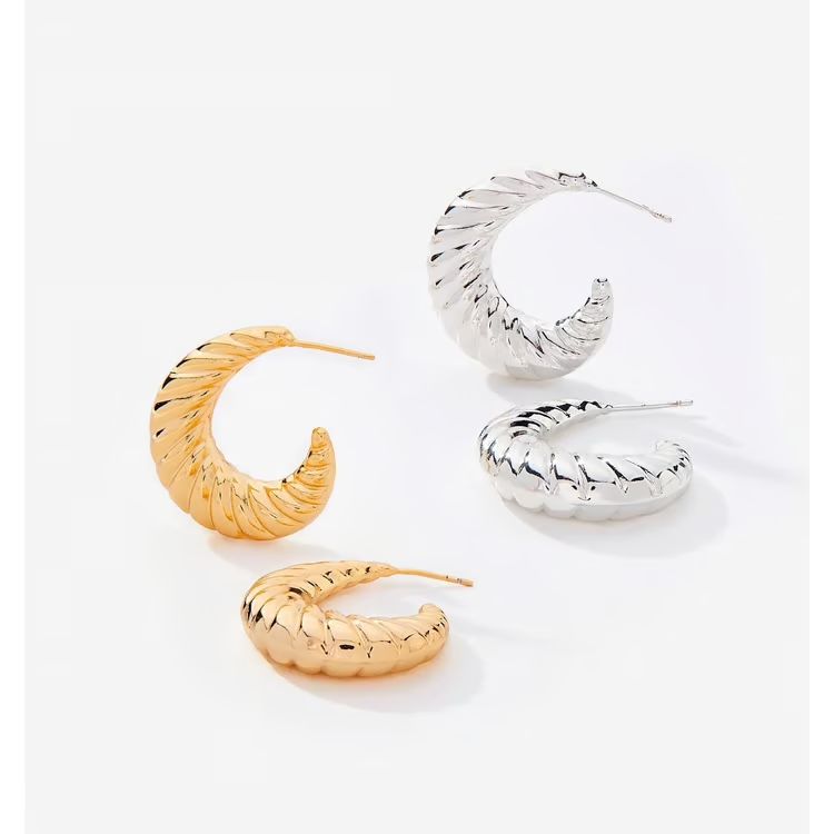 Charlie Paige Chunk Hoop Earrings