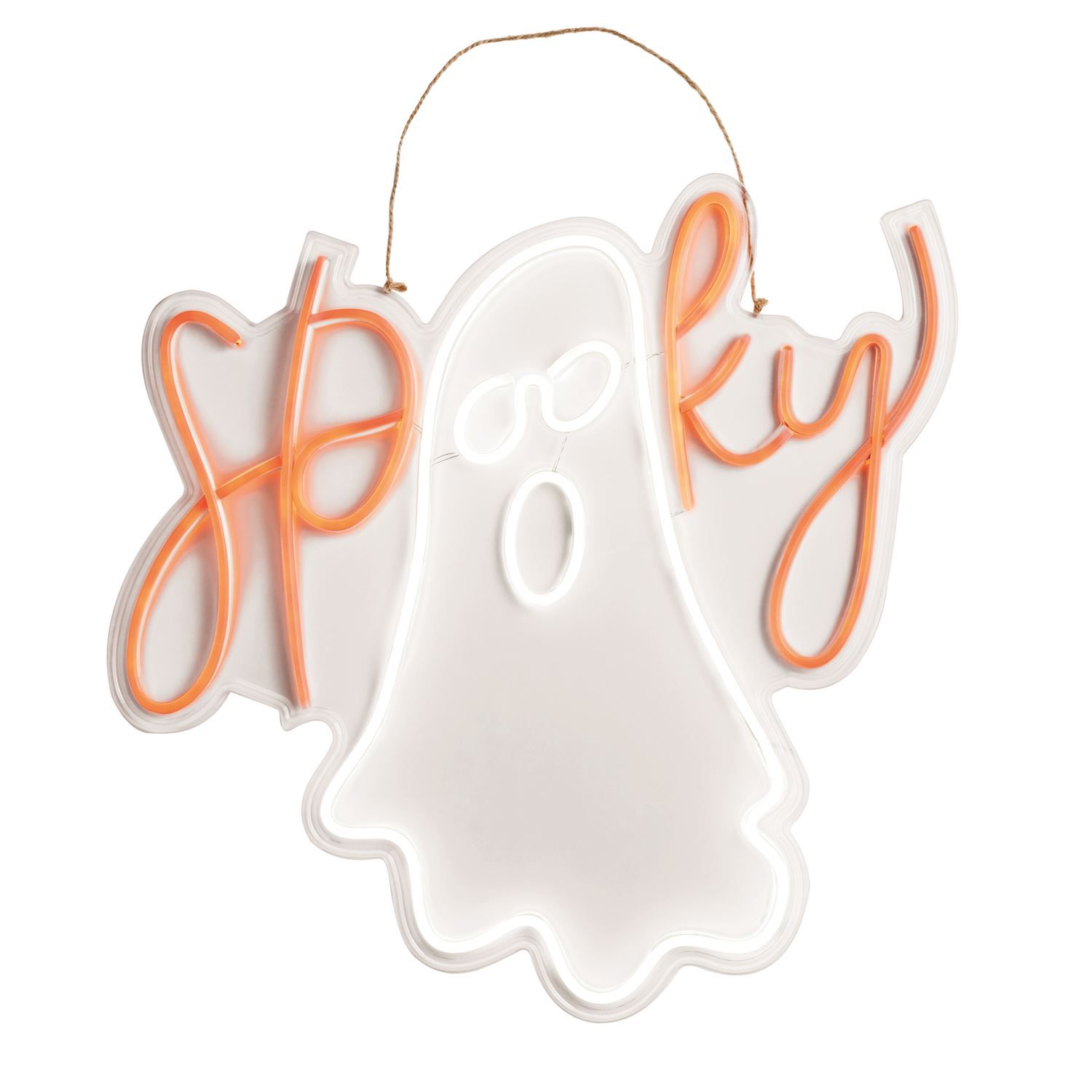 MudPie 40060124 Neon Ghost Door Hanger