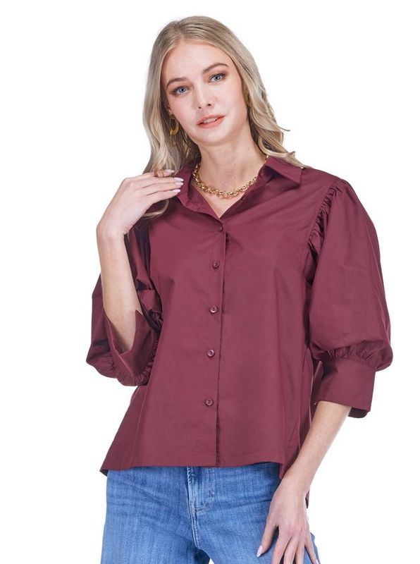 Jade 78F8023 Puff Sleeve Shirt 